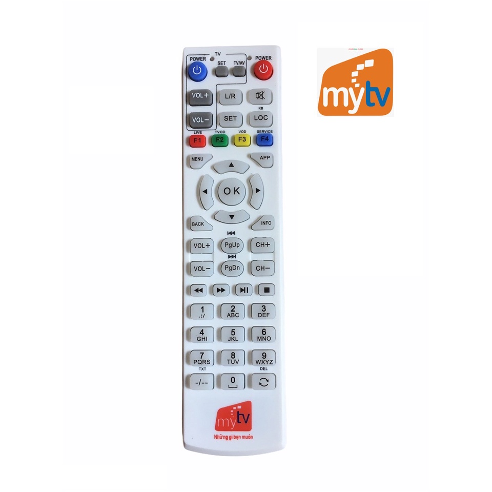 Điều Khiển MyTV - tặng kèm pin - Remote từ xa đầu thu My TV hàng zin theo máy