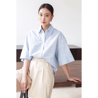 Nosbyn - áo sơ mi lửng linen - n206-t003