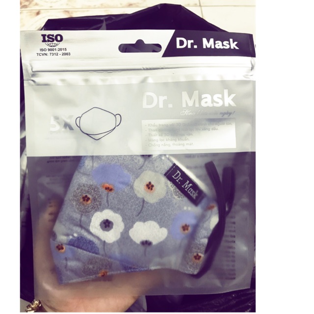 Khẩu trang vải 3d Dr Mask ( 4 lớp có lớp than hoạt tính chống bụi khuẩn )