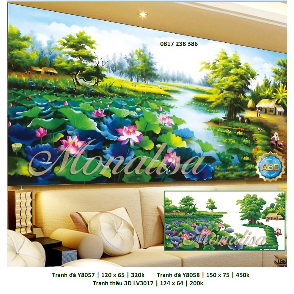 Tranh thêu chữ thập LV3017 (124 x 64 cm)