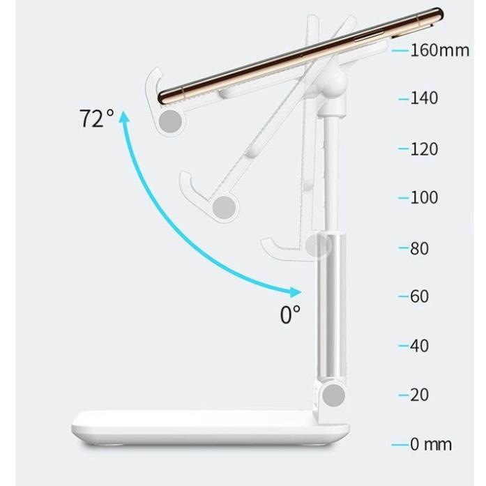 Giá đỡ điện thoại để bàn có thể điều chỉnh và gập lại dùng cho iPhone iPad - Giá Đỡ Thông Minh