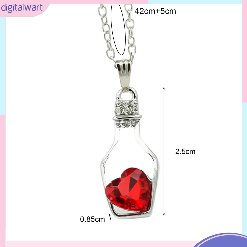 Dây chuyền hợp kim mặt hình trái tim đính đá nhiều màu sắc cá tính cho nữ