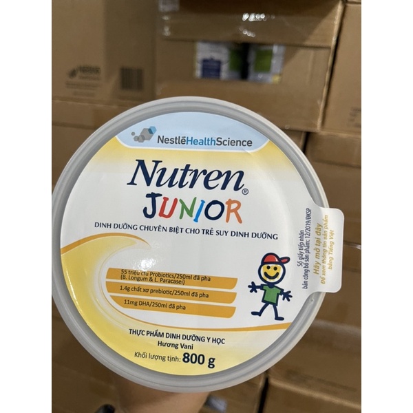 Date 10/2024 Sữa tăng cân Nutren Junior Mẫu mới 800g