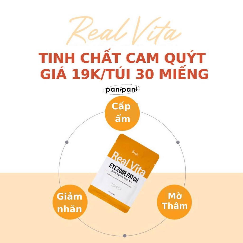 [100% AUTH] Mặt nạ mắt PRRETI REAL VITA EYE ZONE PATCH