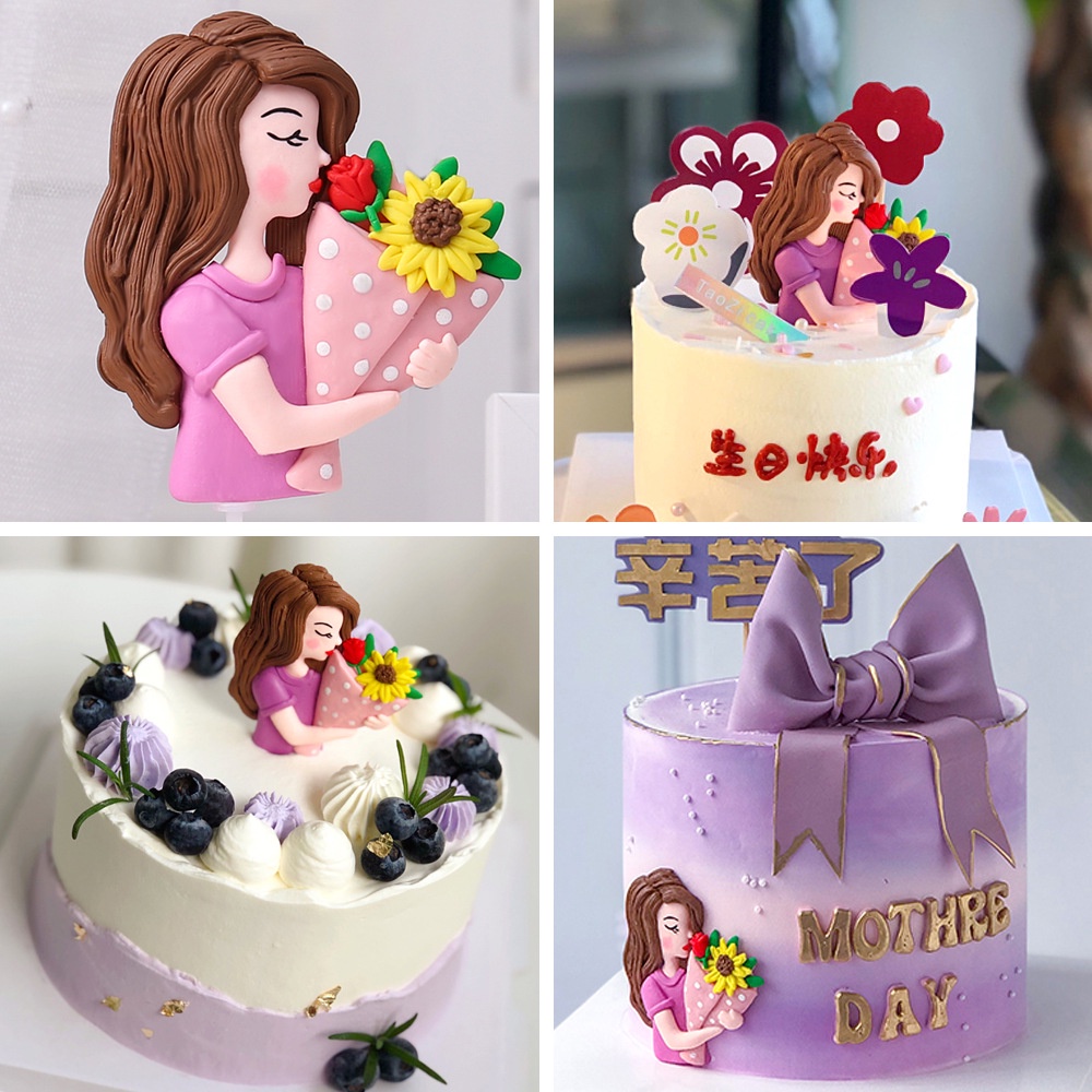 Que Cắm Trang Trí Bánh Sinh Nhật In Chữ Happy Mother's Day