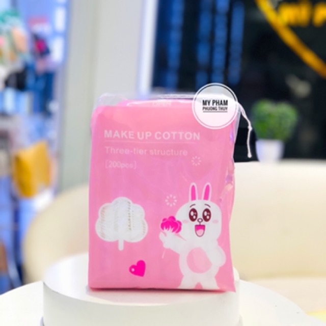 Bông tẩy trang Gấu, vịt, thỏ dễ thương ( 200 miếng) | BigBuy360 - bigbuy360.vn