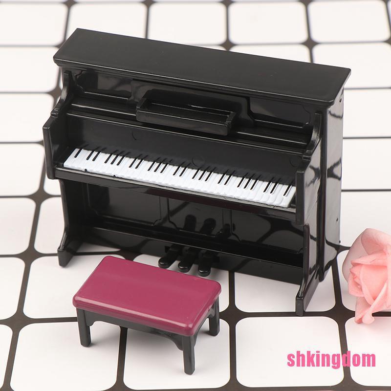 Mô hình đàn piano mini chất liệu gỗ thích hợp cho nhà bếp bê tỉ lệ 1:12 đáng yêu