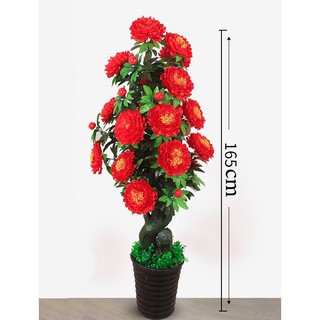Cây Giả - Cây Hoa Mẫu Đơn cao 1m65