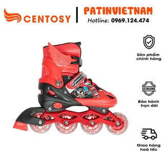Combo giày patin MEASIN và phụ kiên bảo hộ bánh đầu phát sáng, giày batin trẻ em