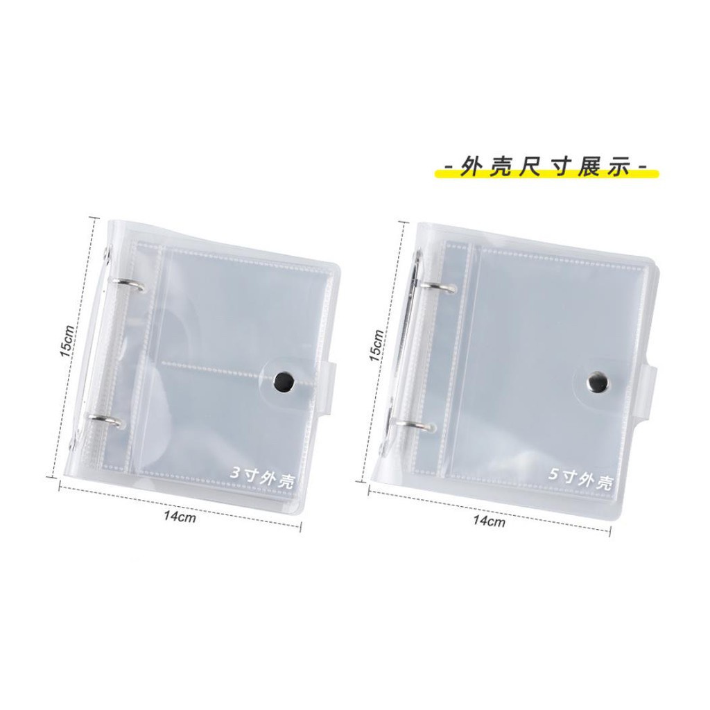 Album bỏ túi trong suốt 2 vòng có thể dán thêm hình vào cho danh thiếp/ bưu thiếp/ hình