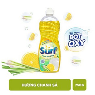 Nước rửa chén surf hương chanh sả chai 750g 750 g