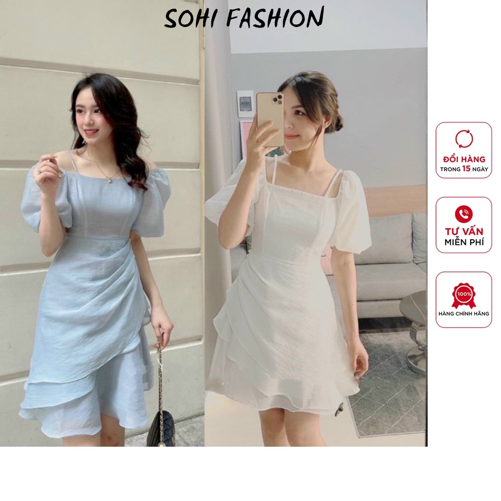 Váy trắng trễ vai, váy trắng hai dây, váy rớt vai, đầm hở vai đầm trắng dự tiệc, Váy dự tiệc, đám cưới