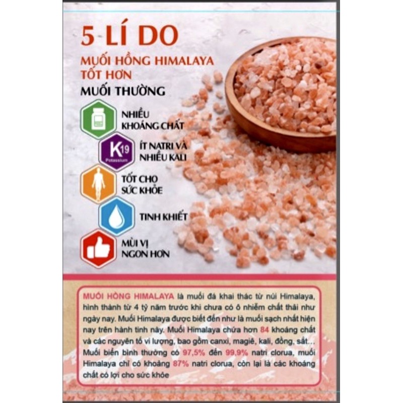 Muối hồng Himalaya nhập khẩu chính gốc Pakistan