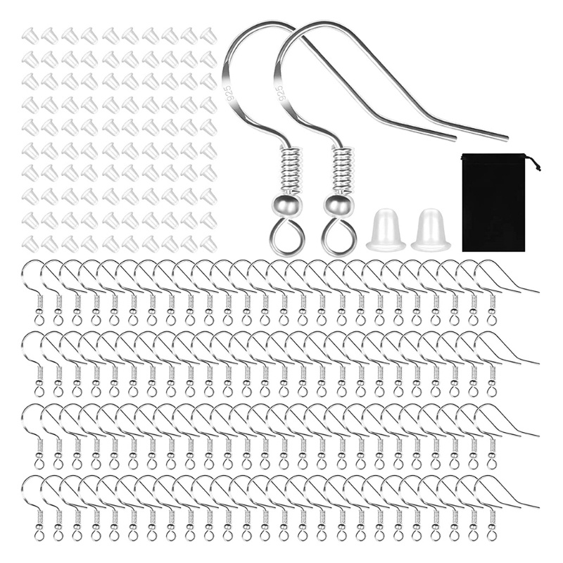 Set 200 Khuyên Tai Móc Câu DIY Hình Cá Dành Cho Nữ