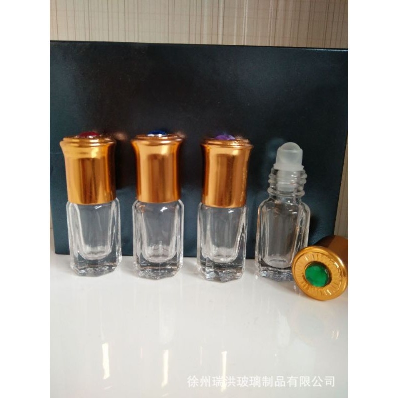 [3ml/6ml] Vỏ Lọ chiết nước hoa Dubai bi lăn Ruby / chai lọ đựng nước hoa