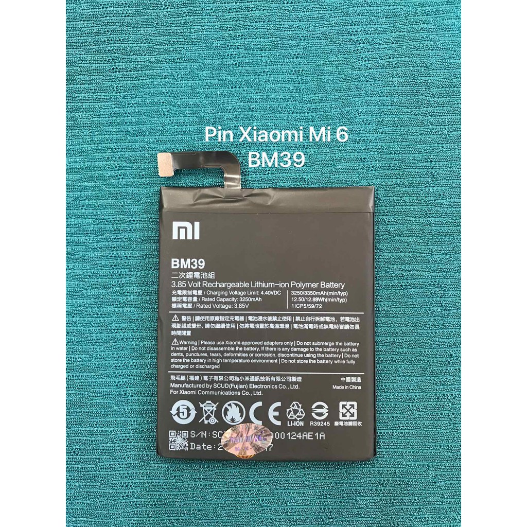 Pin Sạc Thay Thế Cho Xiaomi Mi6 - BM39 , Pin Xiaomi Mi6
