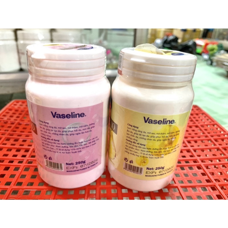 kem kích trắng vaseline Thái Lan ngày và đêm hủ 250g