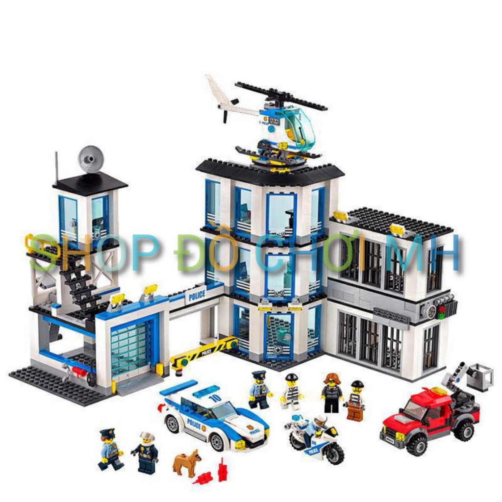 đồ chơi lego xếp hình lắp ráp bela urban 10424 - 890 chi tiết - trụ sở cục cảnh sát