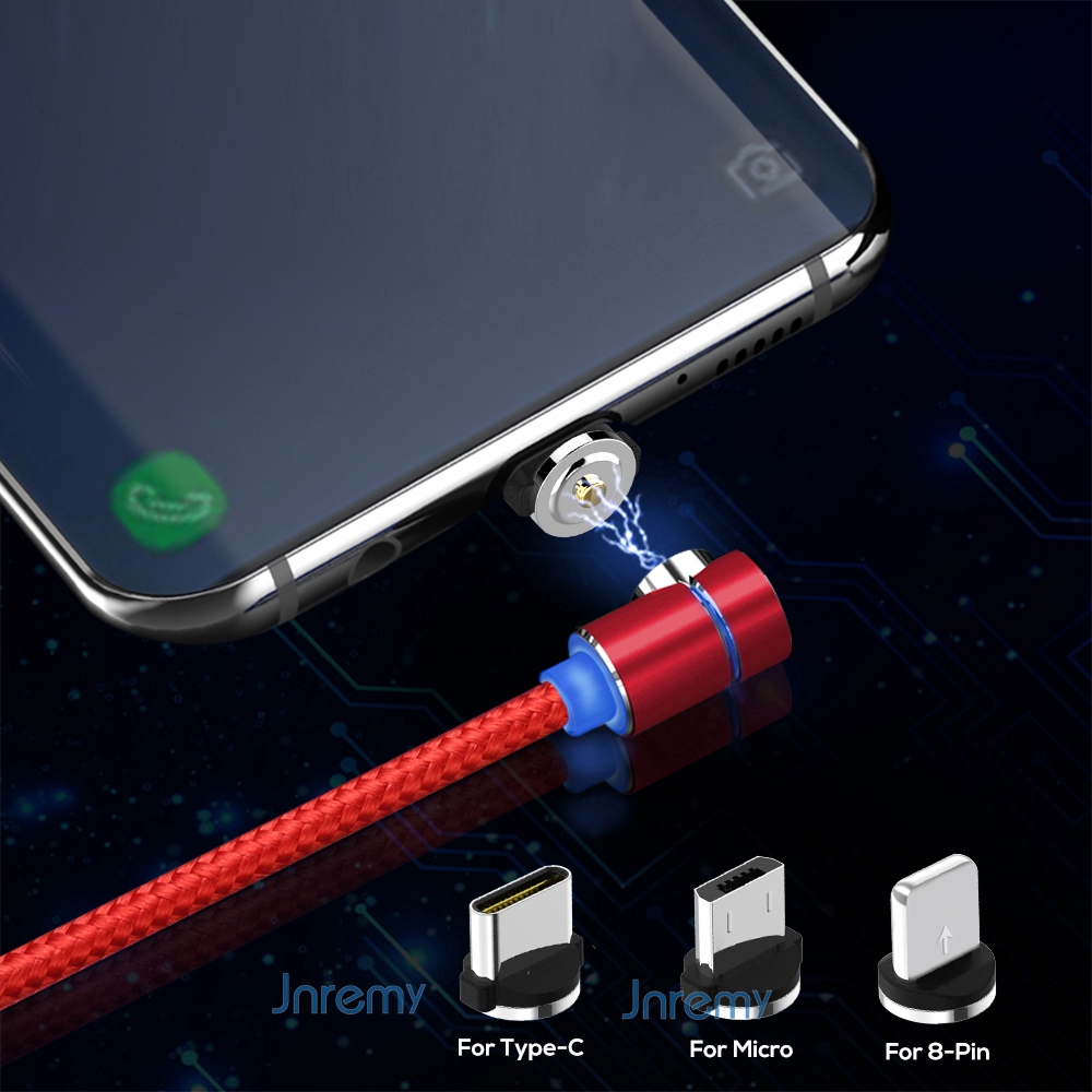 dây cáp sạc từ tính usb type c 3a có đèn led chất lượng cao cho IP11