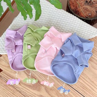 Áo cổ trơn cổ bẻ cho thú cưng
