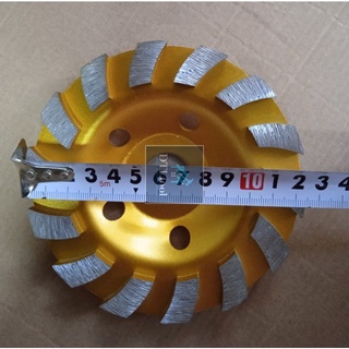 Đĩa mài bê tông đường kính D125mm. Đá mài phá mặt nền, mài vệ sinh bể mặt bê tông. Bát sắt D125mm - Vàng