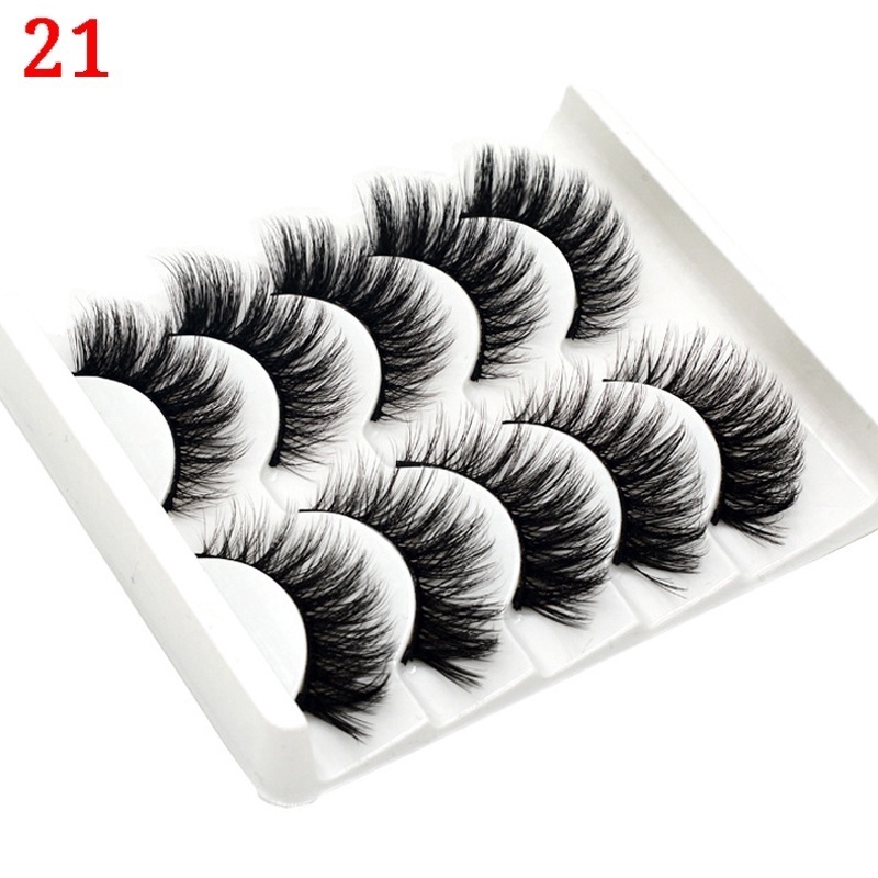 Set 5 Cặp Lông Mi Giả 3D Mềm Mại