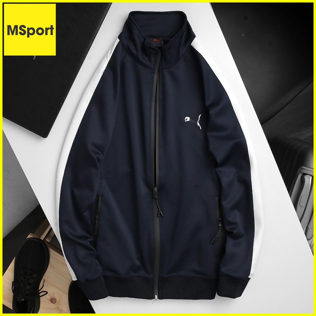 Mẫu Áo Khoác Thể Thao Nam Vải Thun Polyester 2 Da Cổ Cao Cao Cấp, Mặc Mát, Không Nhăn, Mềm Mịn
