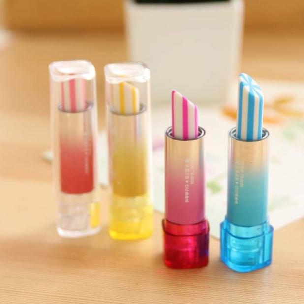 Sale 10 cây gôm tẩy bút chì hình son, tẩy hút chì hình cây son