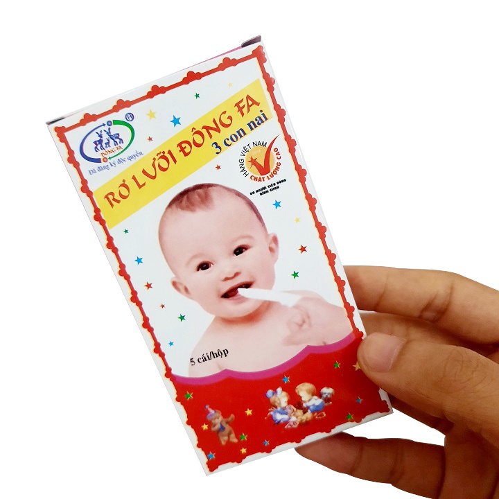 Gạc rơ lưỡi Đông Fa vệ sinh răng miệng / Rơ lưỡi Đông Fa cho bé hộp 50 miếng (RLDF50)