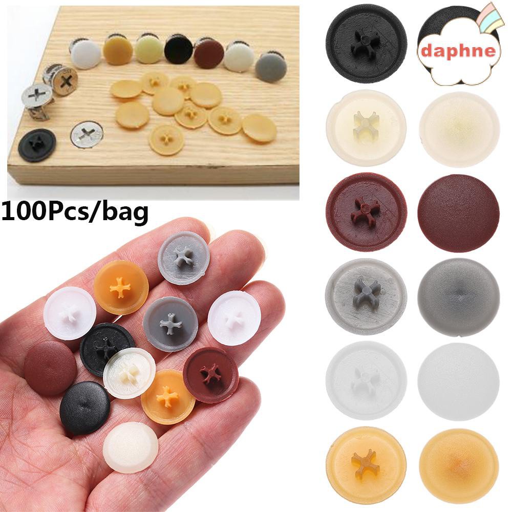 Daphne Set 100 Nắp Nhựa Gắn Ốc Vít Bảo Vệ Nội Thất Ngoài Trời Nhiều Màu Sắc