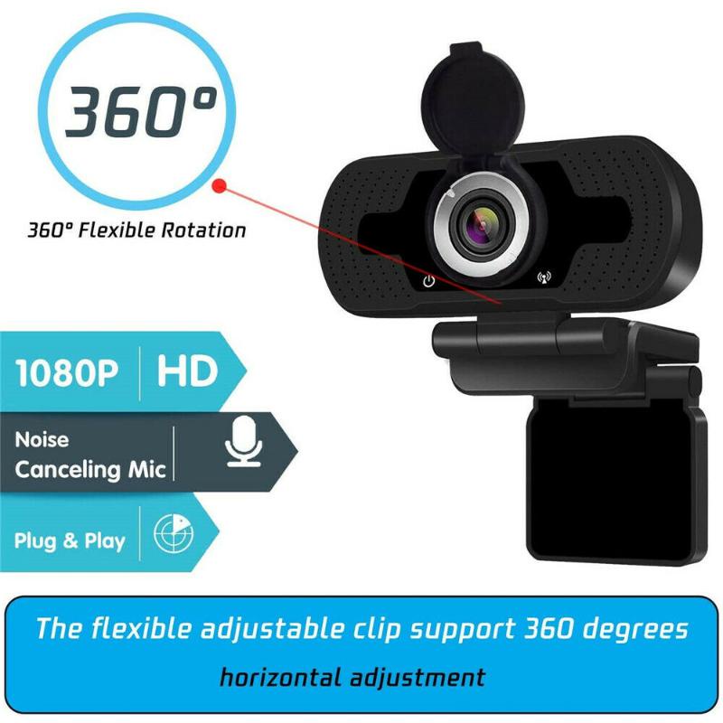 Webcam Full HD 1080P kết nối USB kèm micro cho máy tính | BigBuy360 - bigbuy360.vn