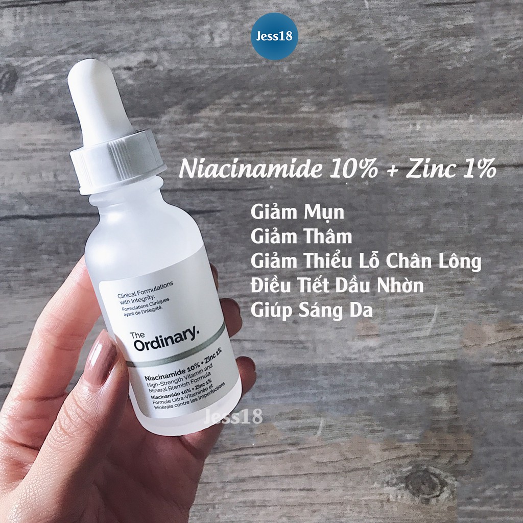 The Ordinary Niacinamide 10% Zinc 1% 60ml và 30ml đủ bill giúp giảm mụn - Jess18 Săn Sale
