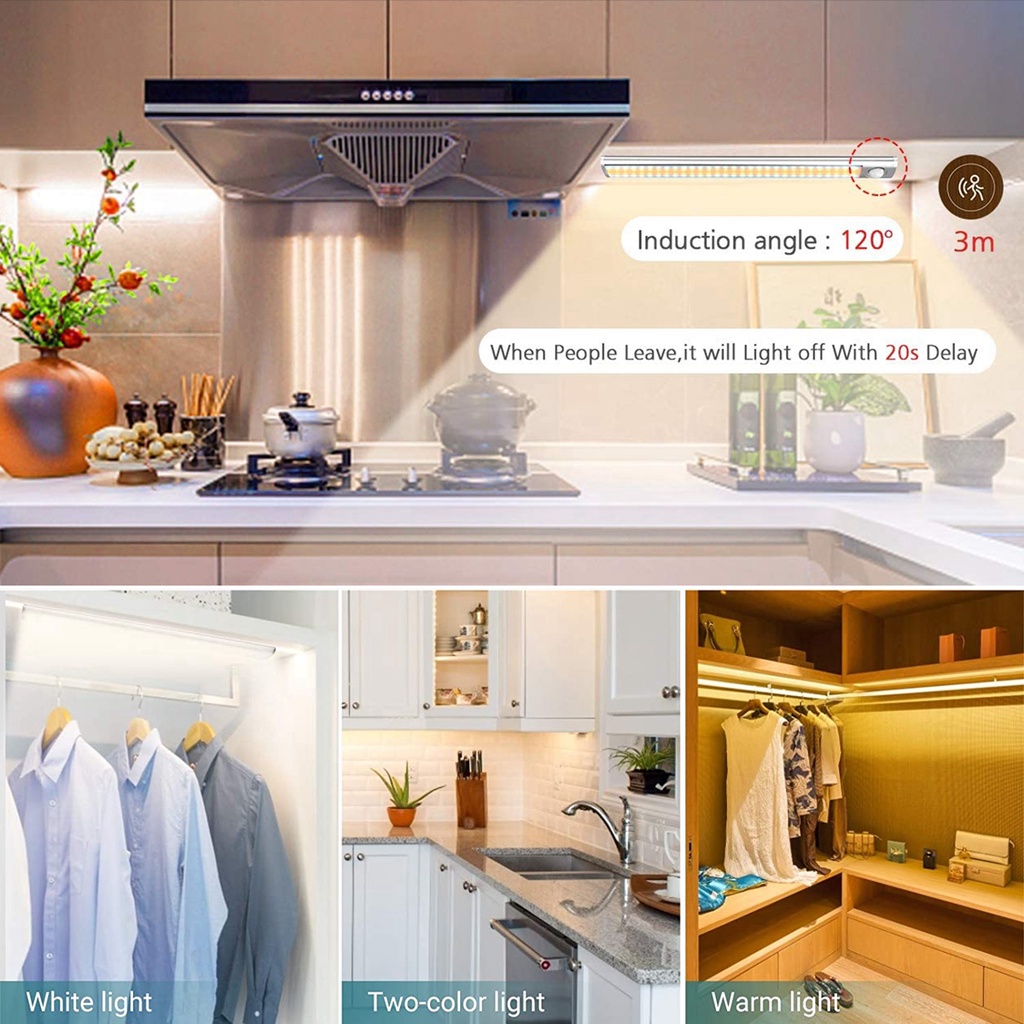 Đèn LED Mini Không Dây Cảm Biến Chuyển Động Ban Đêm Đa Ứng Dụng Cho Nhà Bếp Phòng Ngủ Cầu Thang