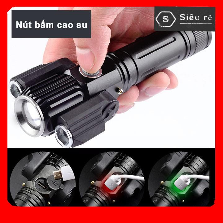 ĐÈN PIN KS -738 SIÊU SÁNG - 3 MẮT XOAY 360 ĐỘ - Đèn Pin Cầm Tay 3 Pha Siêu Sáng - BH3T (PD98127)