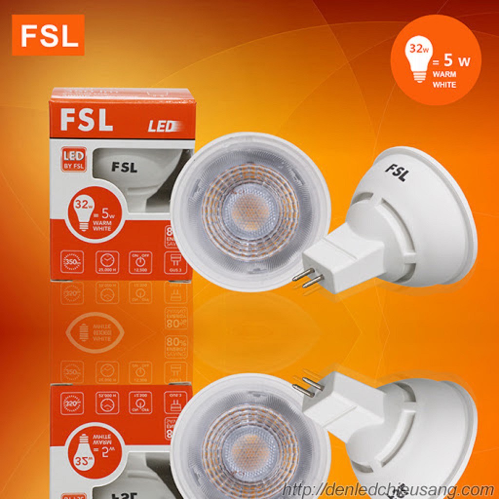 Led 12v  Bóng đèn LED chén 12v 5w FSL