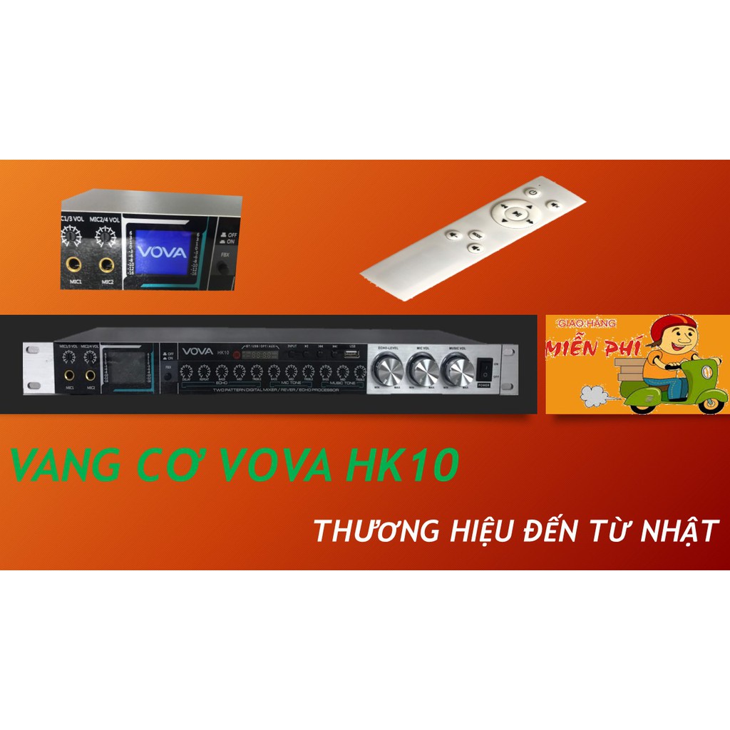 VANG CƠ VOVA HK10 Chống hú 99%, Có Echo, 6 chế độ Karaoke chuyên nghiệp