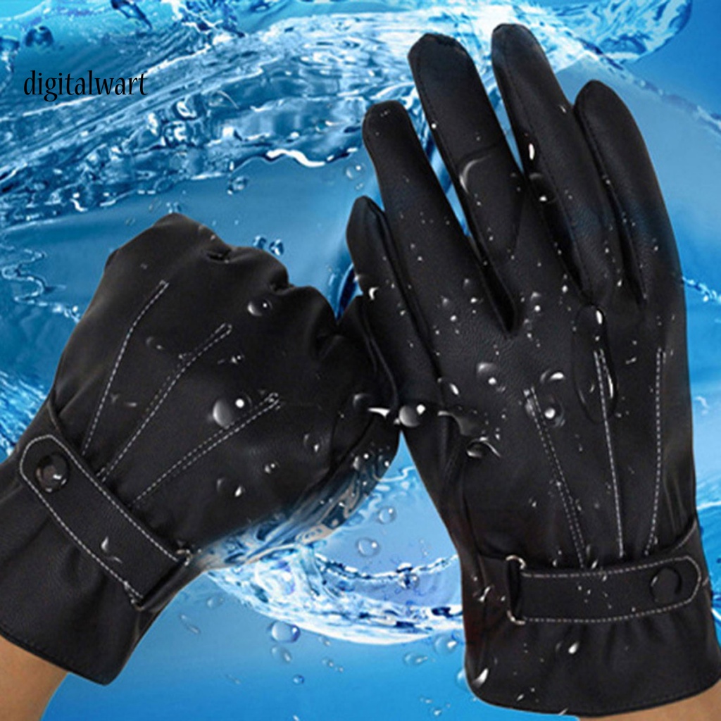 Kỹ Thuật Số| 1 Đôi Găng Tay Lái Xe Chống Thấm Nước Thời Trang Thu Đông Cho Nam