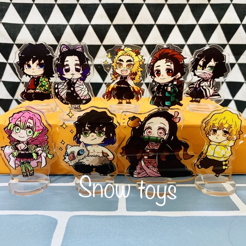 Trọn bộ 9 standee kimetsu no yaiba - tượng mica trong suốt thanh gươm diệt quỷ - zenitsu tanjiro inosuke nezuko GIÁ SỐC