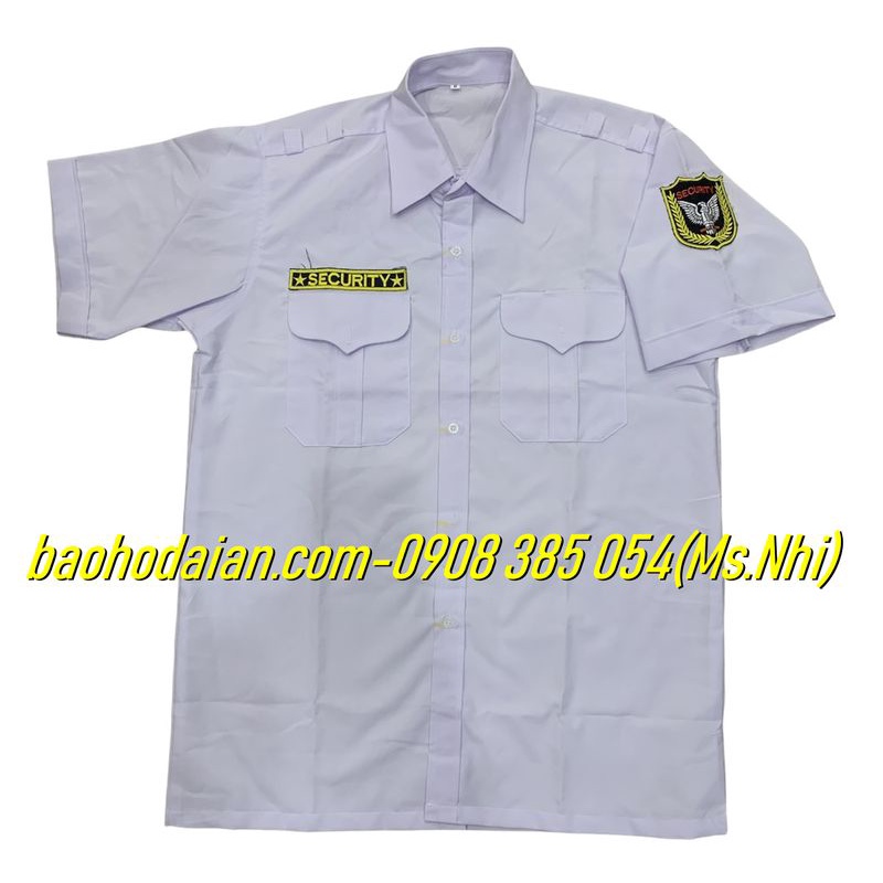 Áo bảo vệ màu trắng chất liệu vải FORD tốt thấm hút mồ hôi, vải đẹp- Hình thật