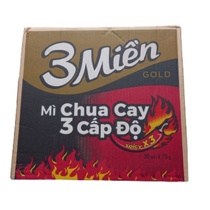 Thùng 30 gói mì 3 Miền vị Tôm Chua Cay/Chay Lá Đa/Tôm Hùm/Bò Hầm/Chua Cay 3 Cấp Độ
