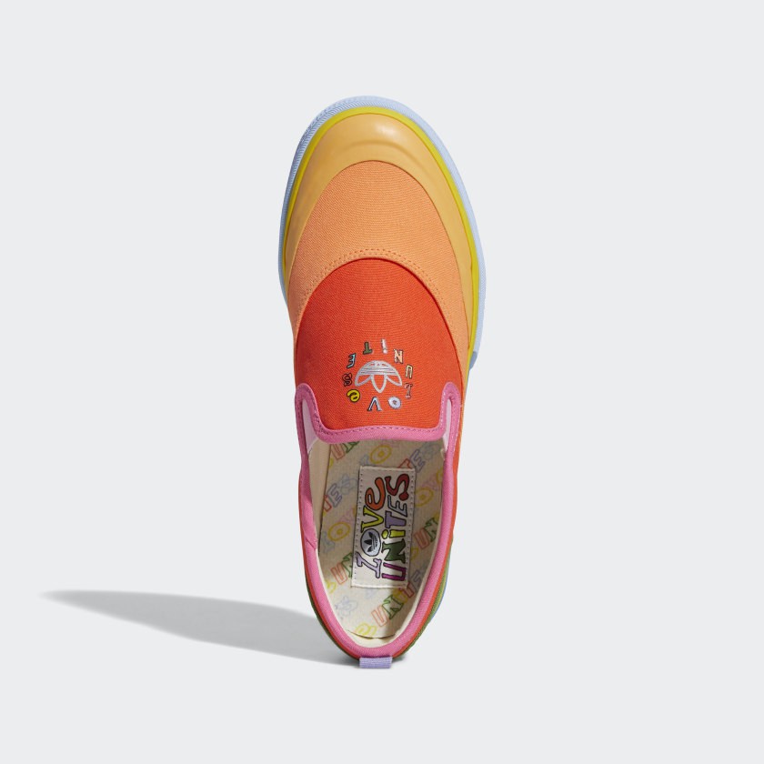 Giày lười Adidas Men's Original SLIP-ON NIZZA PRIDE Semi Solar GW2421 (Red / Yellow / Hazy Orange)