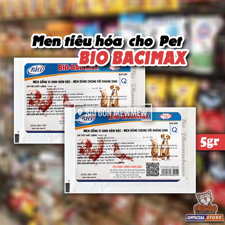 BIO BACIMAX men sống cho thú cưng 5gr