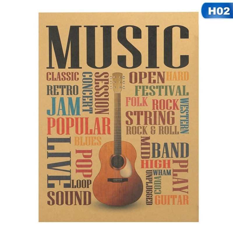 Sale 70% Sticker dán tường họa tiết hình cái đàn guitar theo phong cách retro, H01 Giá gốc 40,000 đ - 100B47