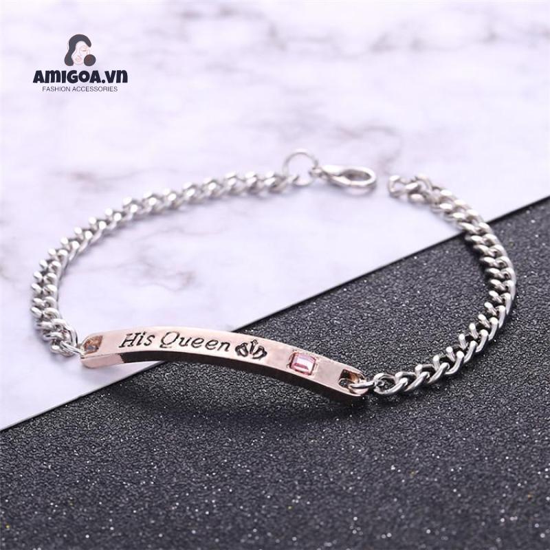 Vòng Đeo Tay Đính Đá Kim Cương Thời Trang Dành Cho Cặp Đôi