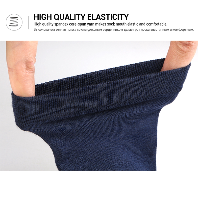 Đôi vớ cotton cổ cao màu trơn thời trang cho nam