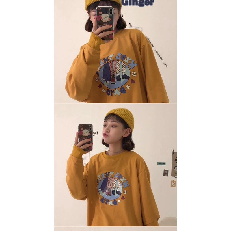 Áo Sweater Cổ Tròn Dáng Rộng In Họa Tiết Phong Cách Hàn Quốc Thời Trang Mùa Thu Mới 2021 | BigBuy360 - bigbuy360.vn
