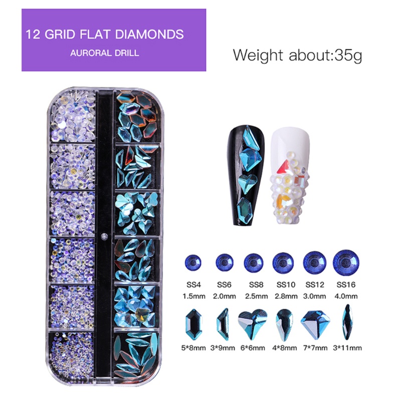 Set Đá Pha Lê AB Đính Móng Tay Nghệ Thuật