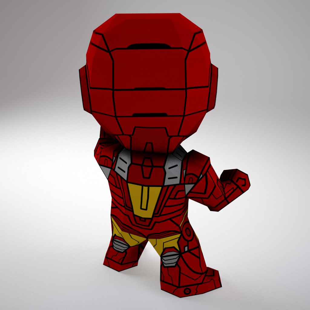 Mô hình giấy Marvel Avengers Chibi Iron Man