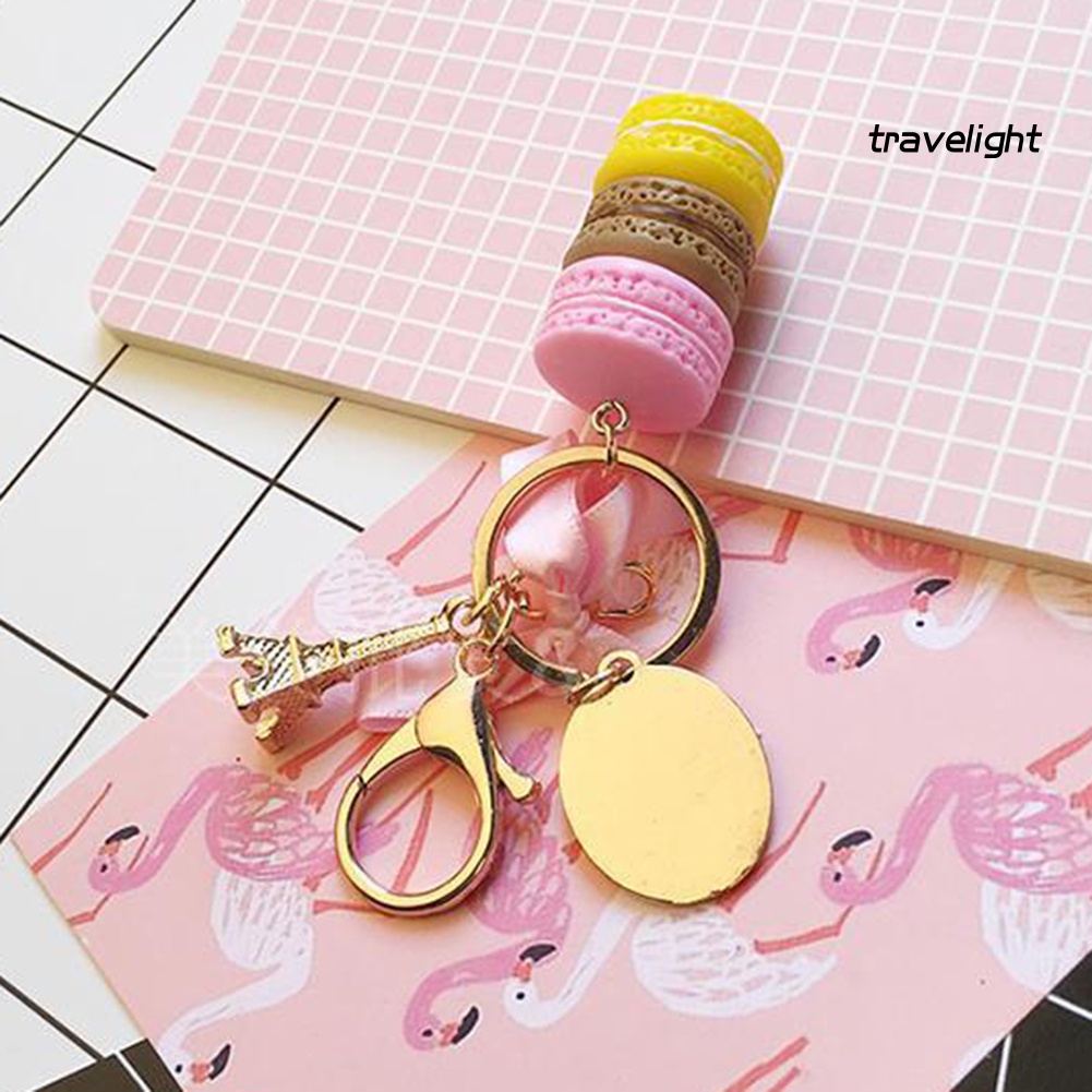 Móc Khóa Hình Bánh Macaron Bằng Hợp Kim Dễ Thương