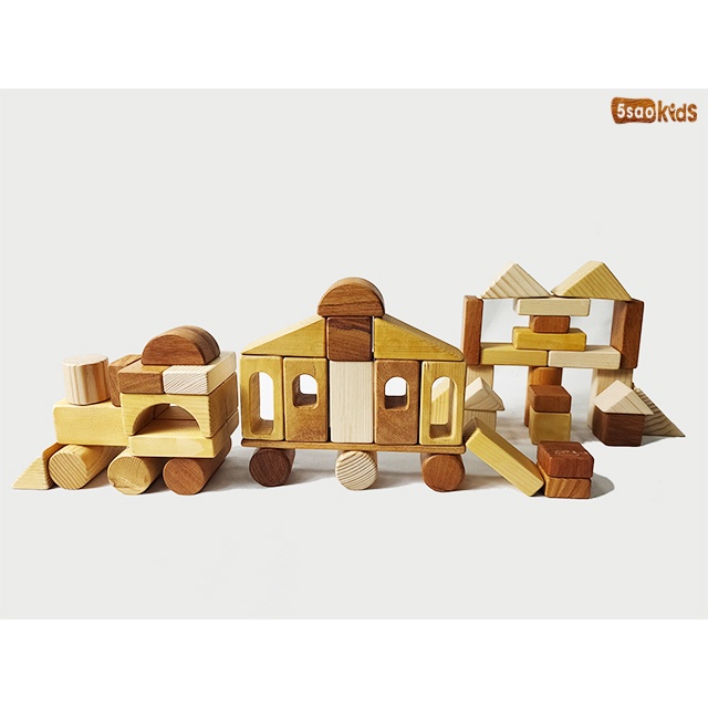 BỘ XẾP HÌNH KHỐI 99 MIẾNG BẰNG GỖ